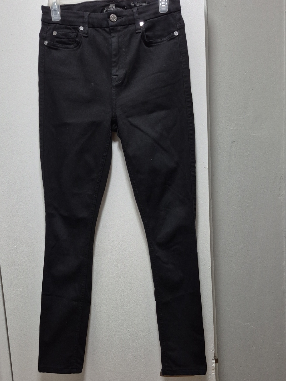 7 For All Mankind Black Skinny Jeans